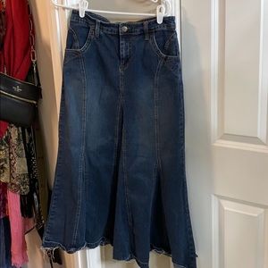 Cabi denim maxi skirt
